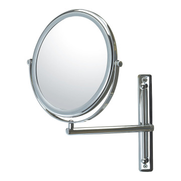 Adjustable single arm double vanity mirror