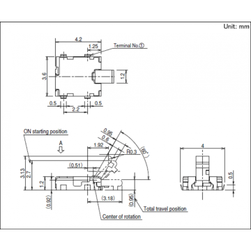 Low-profile Lever Switch without Positioning Pin