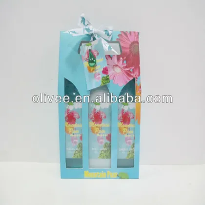paper box natural products bath set
