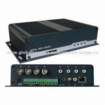 Network Video Server, Supports Video Encoder with Live Sound Recording, 1 to 4 Channels