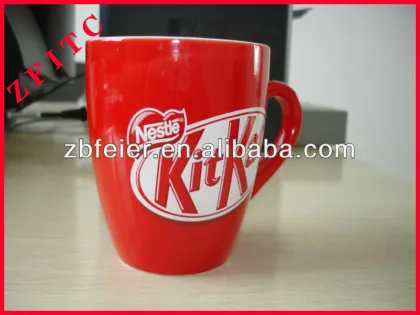 11oz ceramic mug,promotional mug, kit kat mug, red mug