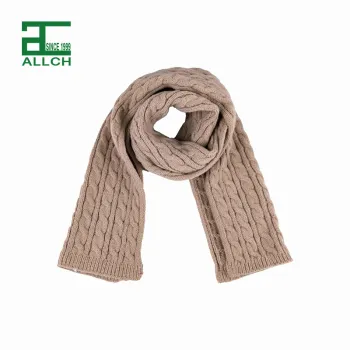 ALLCH Unisex Cashmere Knit Scarf - Warm Fashionable Cable Design for All Seasons