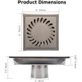 SUS304 Square Staomless Stee Tile Insert Shower Drain