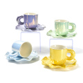 Tea cup flowers coffee cups and saucer set