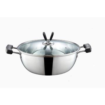 Mirror Stainless Steel Pot in 201 in 304