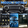 LiuHJG 12-80V 12 Lens 32W Double Colors Led Motorcycle Headlight