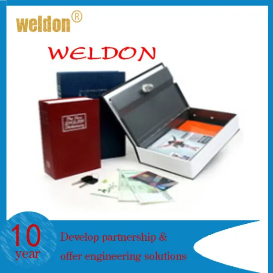 Metal case hidden fake book box for decoration