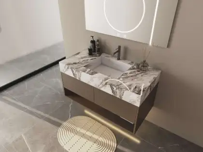 Sophisticated Stainless Steel Bathroom Storage Unit