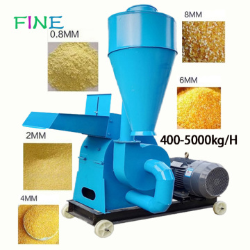 Mais Corn Hammer Mill Crusher - 800-1500 kg/h Vorschubverarbeitungsmaschine