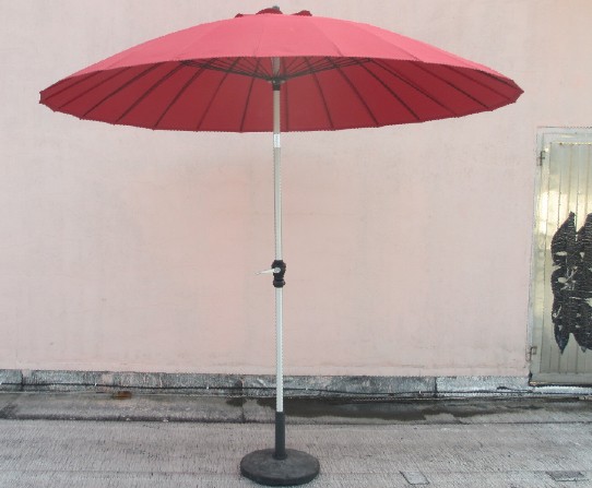 Tilt Umbrella/ Hand Push Fiberglass Garden Umbrella/Outdoor Fiberglass Parasol