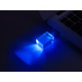 Stick de memória USB de cristal de vidro com luz LED