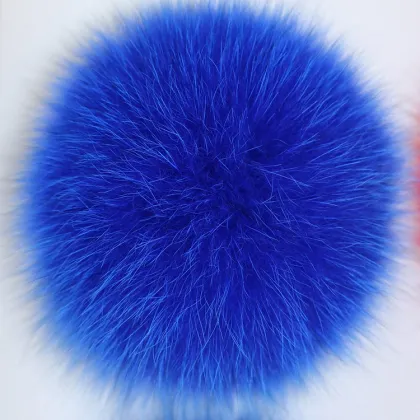 large silver fox fur pom pom wholesale