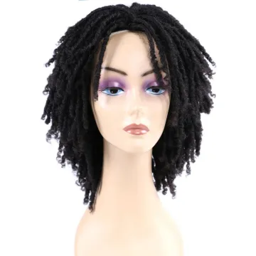 Dreadlock Crochet Twist Hair Wigs Soft Short Bouncy Curly Synthetic Wigs For Black Women Synthetic Crochet Soul Locs Braid Wigs