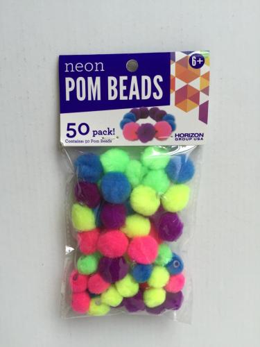 neon pom pom craft set