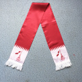 Qatar FIFA Scarf Silk Screen Printing Satin Fabric Football Fan Scarf