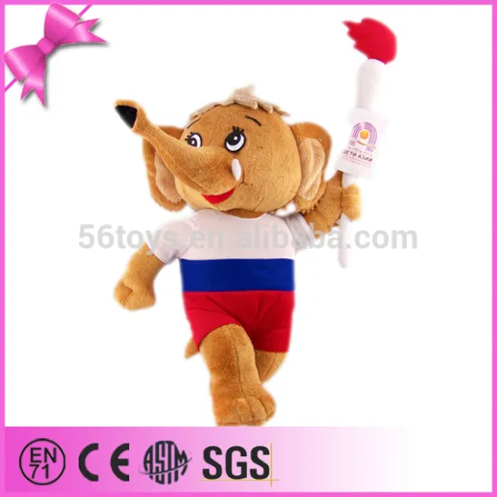 custom promotional gift stuffed soft plush elephant toy mascot for kid