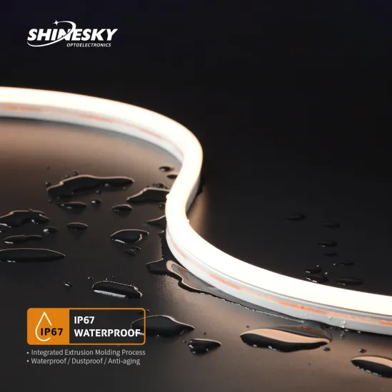 Shinesky IP67 Waterproof LED Neon Strip - Warm White/RGB 24V Flexible Silicone Light
