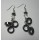 Hematite Earring with silver color finding