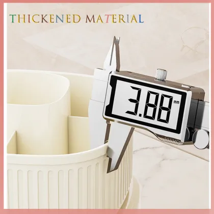 Rotatable Desktop Cosmetics Storage Box & Makeup Brush Organizer