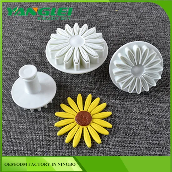 3pcs set fondant tools cake decorating Sun flower shaped plunger cutter
