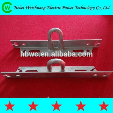 Galvanized steel cross arm/tie strap/steel angle for power line fitting