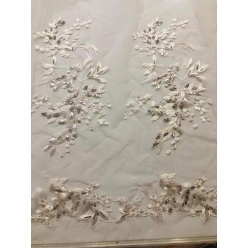 Thin lace fabric mesh cloth after processing hot drilling hot beads