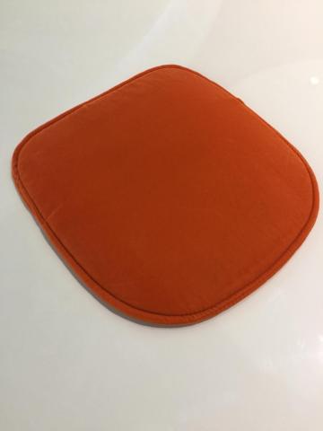 Modern orange velvet removable seat cushion