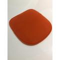 Modern orange velvet removable seat cushion