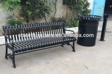 Metal outdoor furniture bench