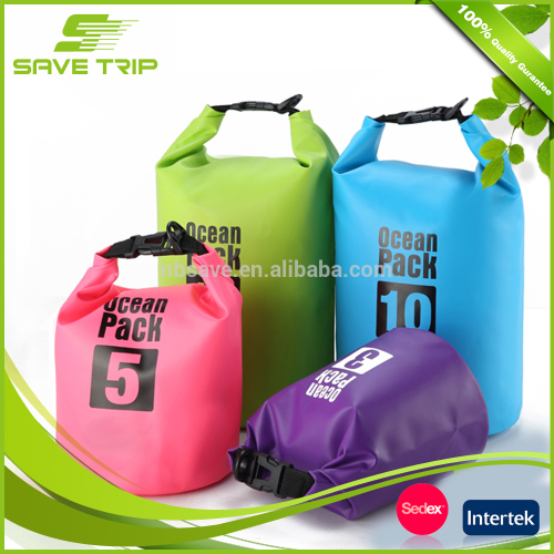 With Strap, Roll-Top and Logo Printing, 250D 500D PVC Waterproof Floating Dry Bag Outdoor Drift for Drifting, Swimming