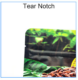 Pouches with tear notch