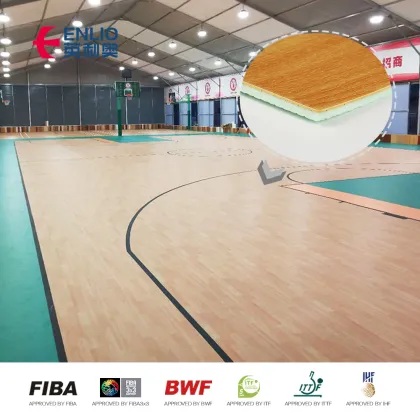 Anti-Slip pvc indoor sports floor wood flooring