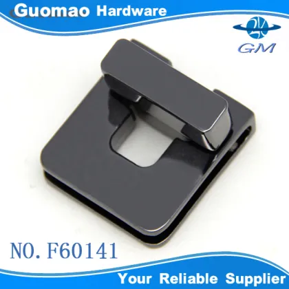 square shiny satchel bag turn lock