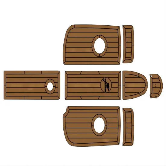 2000 Yamarin 5150 Cockpit Pad - EVA Foam Faux Teak Deck Flooring