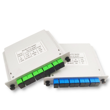 1 x 8 Optical Connector Fiber Optic Cassette PLC Splitter for Well Distribution