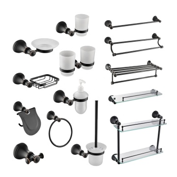 Luxury Home Hotel Shower Room Bathroom ORB Brass Hardware Kit Accessory