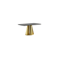 Mesa de comedor negro rectangular moderno de lujo