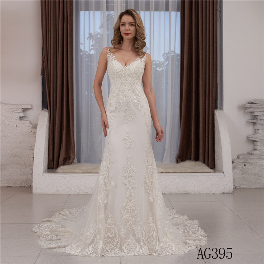 White Mermaid Vestidos De Novia Capped Floor Length Beaded Wedding Dresses Lace Applique Backless Wedding Gown
