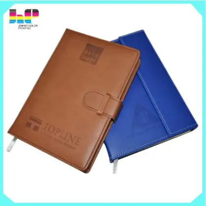 A5 hardcover Notebook With Elastic Band, Custom Full Colour leather notebook