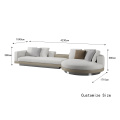 Four-seater + round sofa