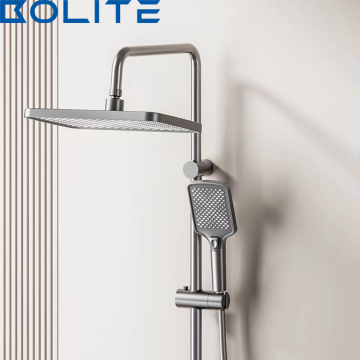 Digital Display Piano Key Shower System - 4 Functions Rainfall Shower Head Bathroom Faucet Set