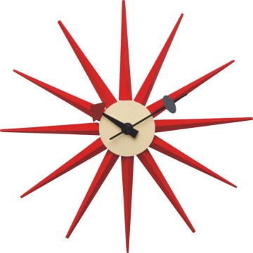 George Nelson red sunburst wall clock replica