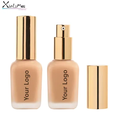 Vegan Waterproof Liquid Foundation: Private Label Organic Cosmetics Moisturizer Concealer for Dark Skin