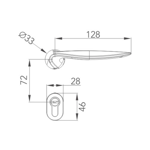 Современный тихий замок для внутренних дверей