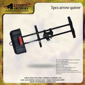linkboy wholesale 5pcs black fully adjustable arrow quiver for hunting
