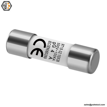 Tubo de cerámica cilíndrico del vínculo solar del fusible para el sistema de energía solar RO19 0.5-32A 600V