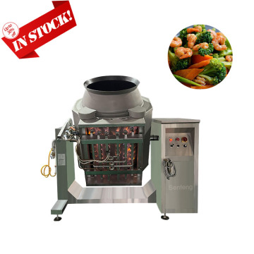 เครื่องทำอาหารหุ่นยนต์ปรุงอาหาร WOK อัตโนมัติสำหรับข้าวผัดสแตนเลส - ก๊าซทำงาน