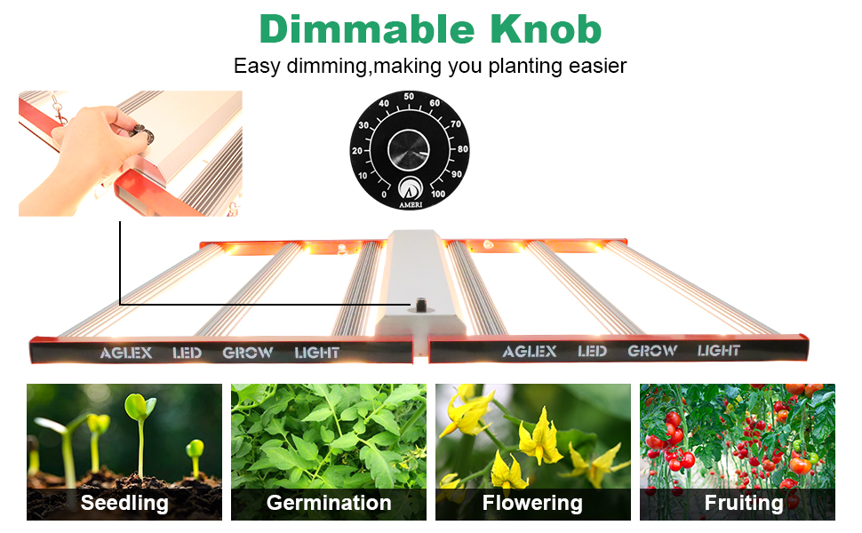 led grow light with dimmer