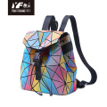 Geometric laser color focus PU leather laptop bag