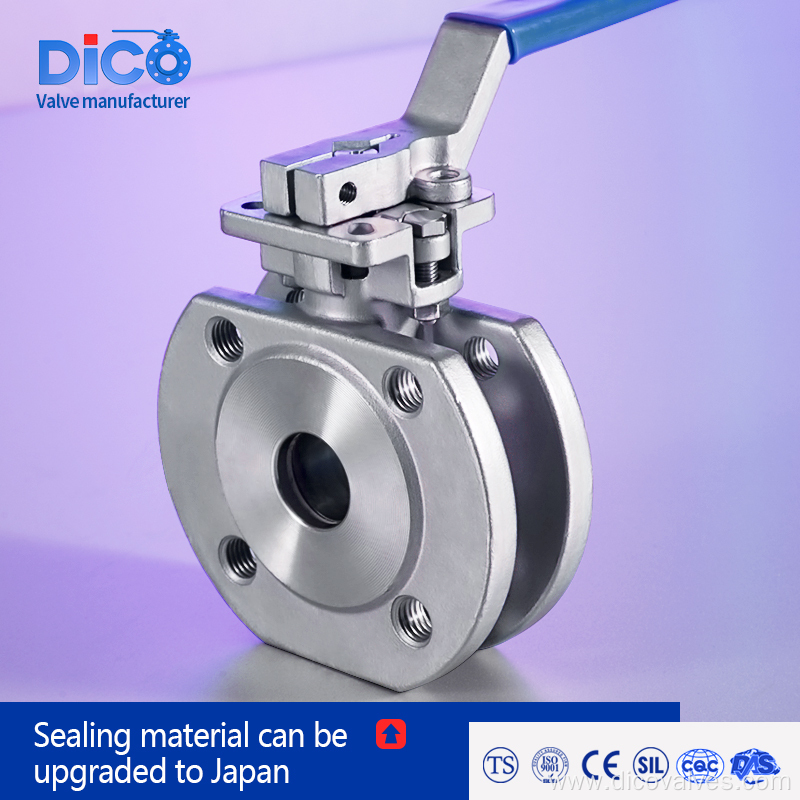 DIN PN16 1PC wafer flange ball valve